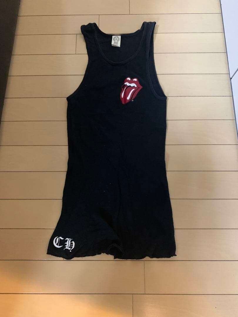 Chrome HeartsクロムハーツローリングストーンズタンクトップブラックM