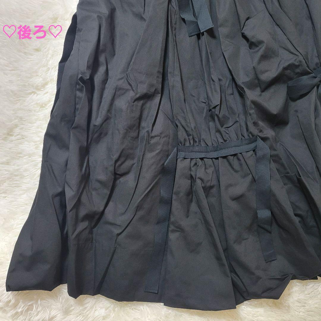 ♡大人F2♡frankygrow♡ギャザー リボン バルーン スカート ブラック