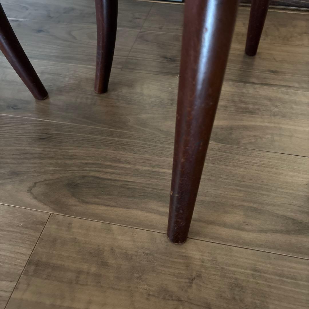 【2脚セット】秋田木工 カウンターチェア ハイスツール ビンテージ 丸椅子 昭和