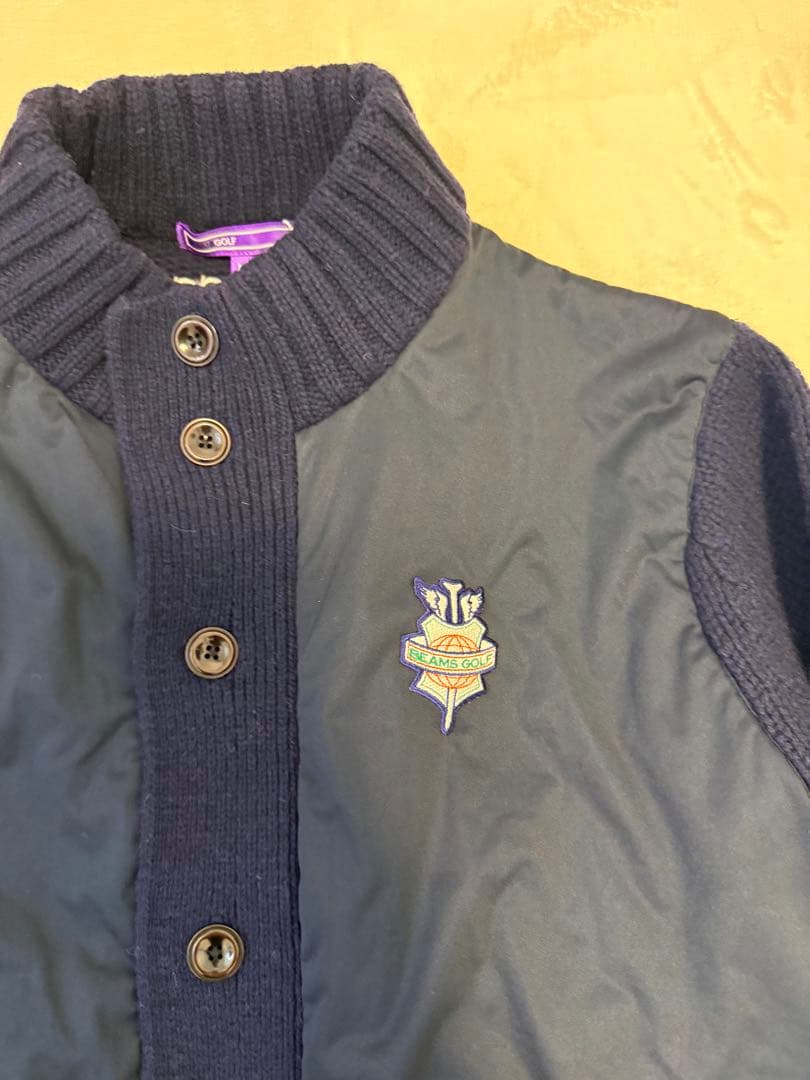 BEAMS GOLF チェック柄 ナイロンベスト& ネイビー ジャケット