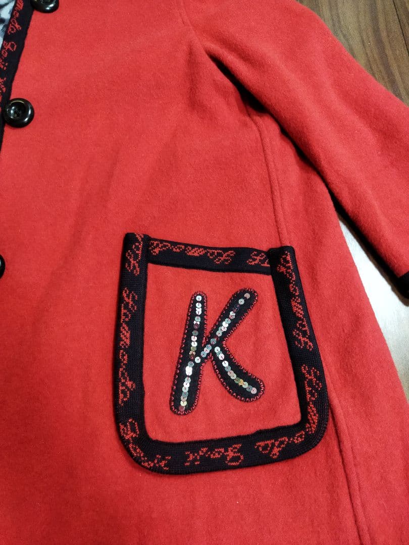 希少♪伊太利屋 イタリヤ GK 赤 豪華 ニットコート 15号 日本製