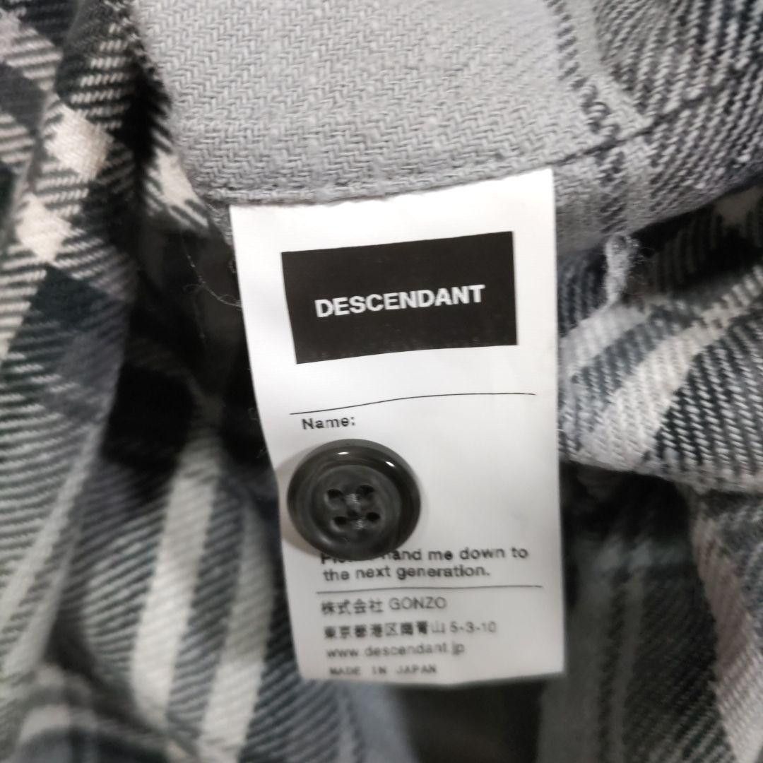 DESCENDANT チェック柄 長袖シャツ グレー系