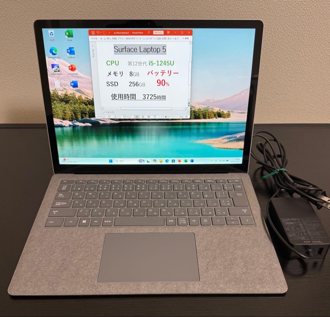 累積3725 Surface Laptop5 256GB タッチ バッテリ90%