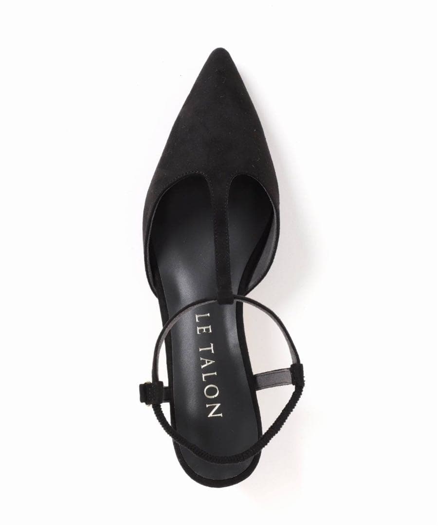 LE TALON ルタロン 4cmTストラップパンプス ブラック 22.5cm