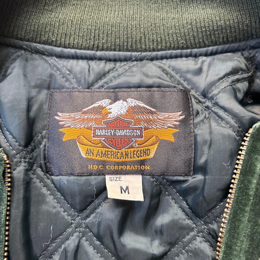 Harley-Davidson ベルベット ベロア　スカジャン グリーンM