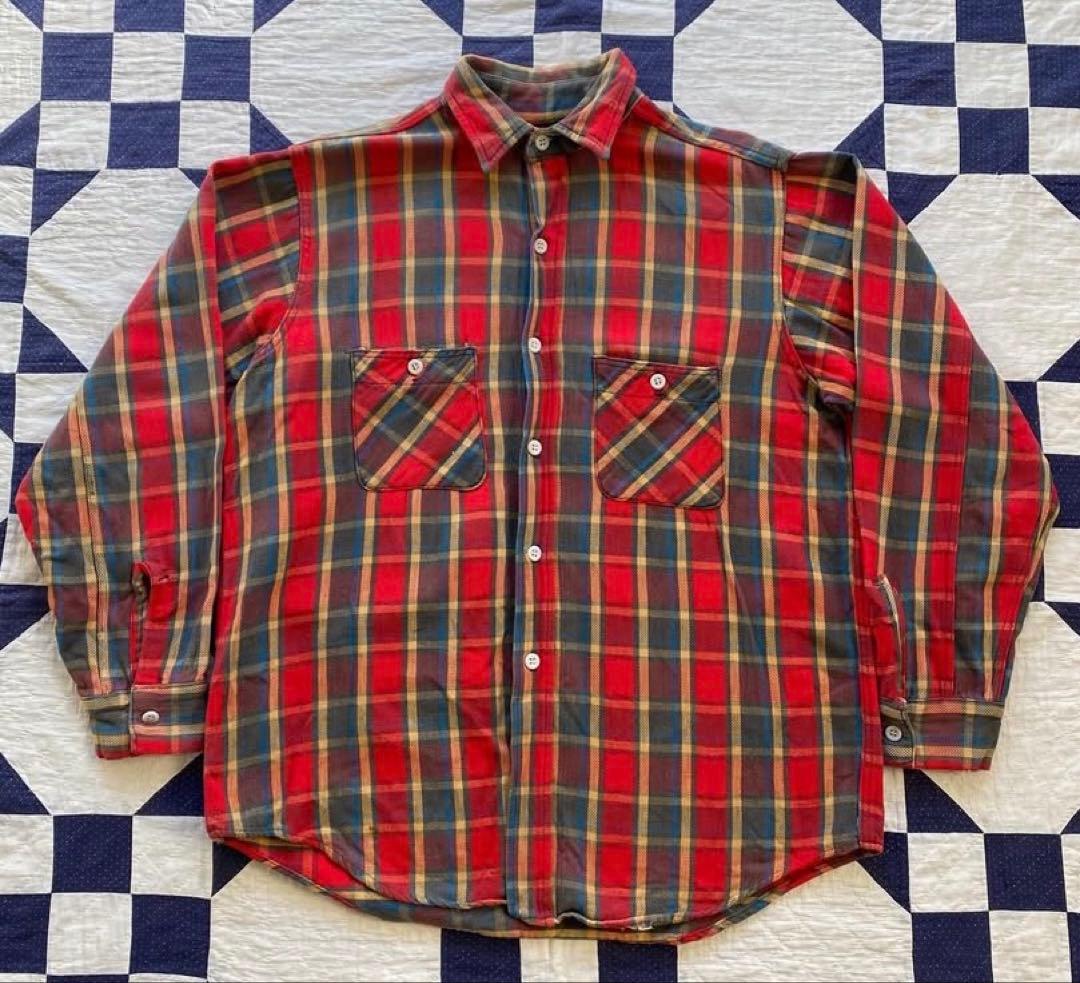 好配色】60s BIG MAC ネルシャツ ヘビネル　ヘビーネルシャツ