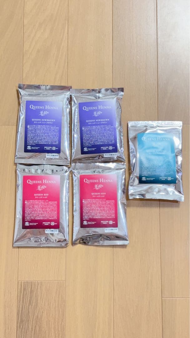 QUEEN'S HENNA 3種セット NEWBROWN RED NATURAL