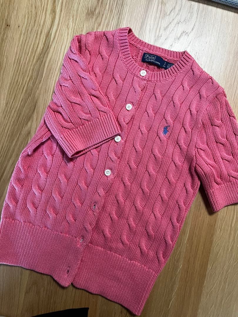 Polo by Ralph Lauren 半袖カーディガン S ピンク