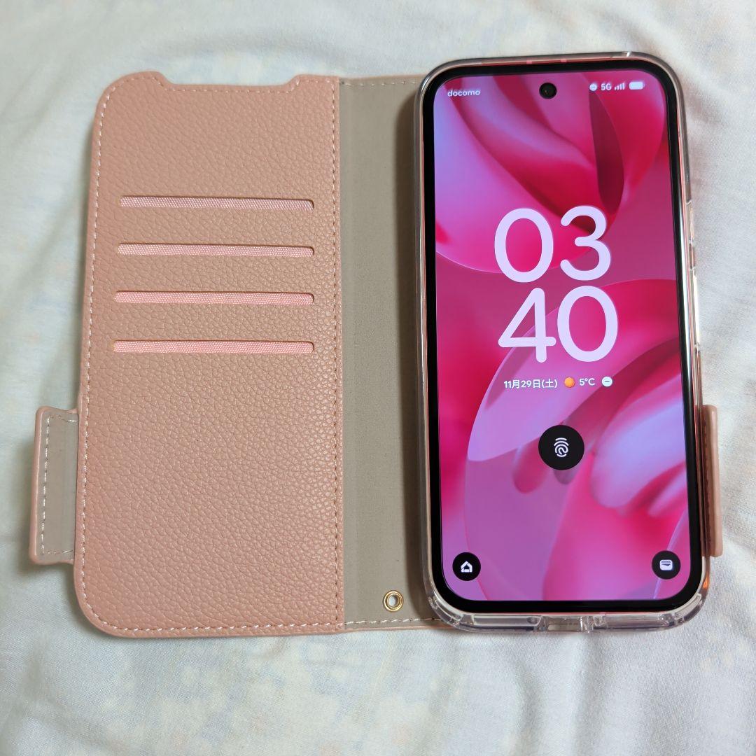 Google Pixel 9a ピンク フリップカバー付き　グーグルピクセル
