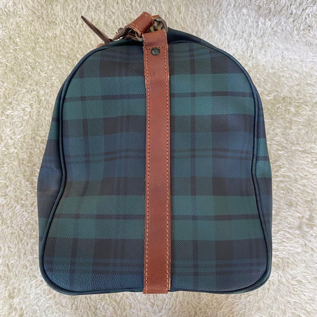 ポロラルフローレン　タータンチェック　2way　ボストンバッグ　グリーン　大容量