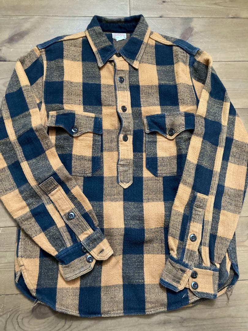 フリーホイーラーズUNION SPECIAL ネルシャツ 15 黄色×黒色