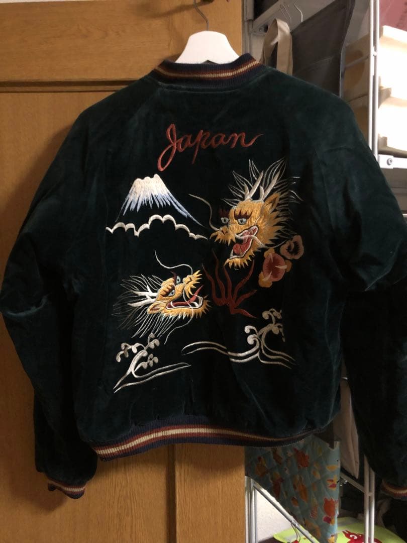 テーラー東洋　スカジャン　ドラゴン　緑　沖縄　M TT10727