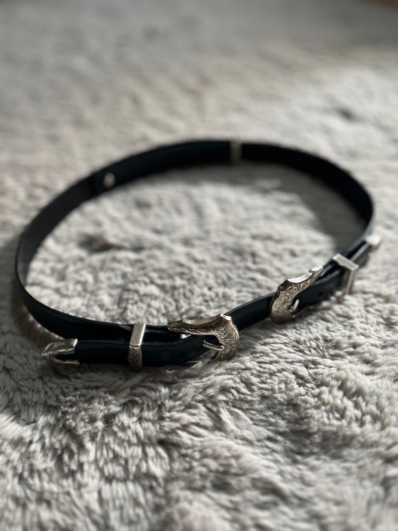 TOGA PULLA 本革レザーベルト ダブルバックルTPO2-AH524