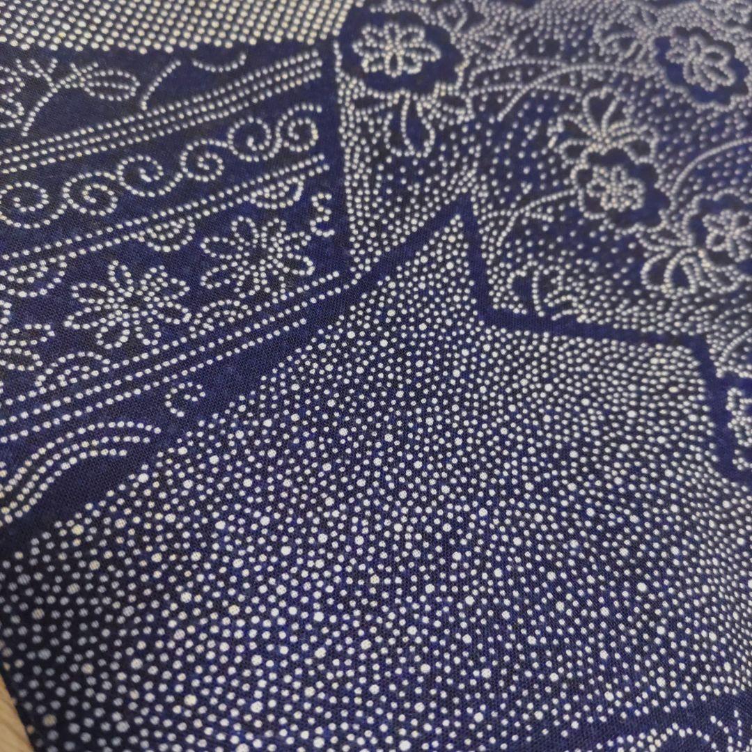 竺仙　籠染め　浴衣　ゆかた　リバーシブル　両目