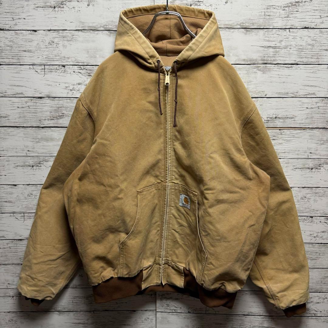 405【最高の使用感】カーハート　ダック地　希少なXL　アクティブジャケット