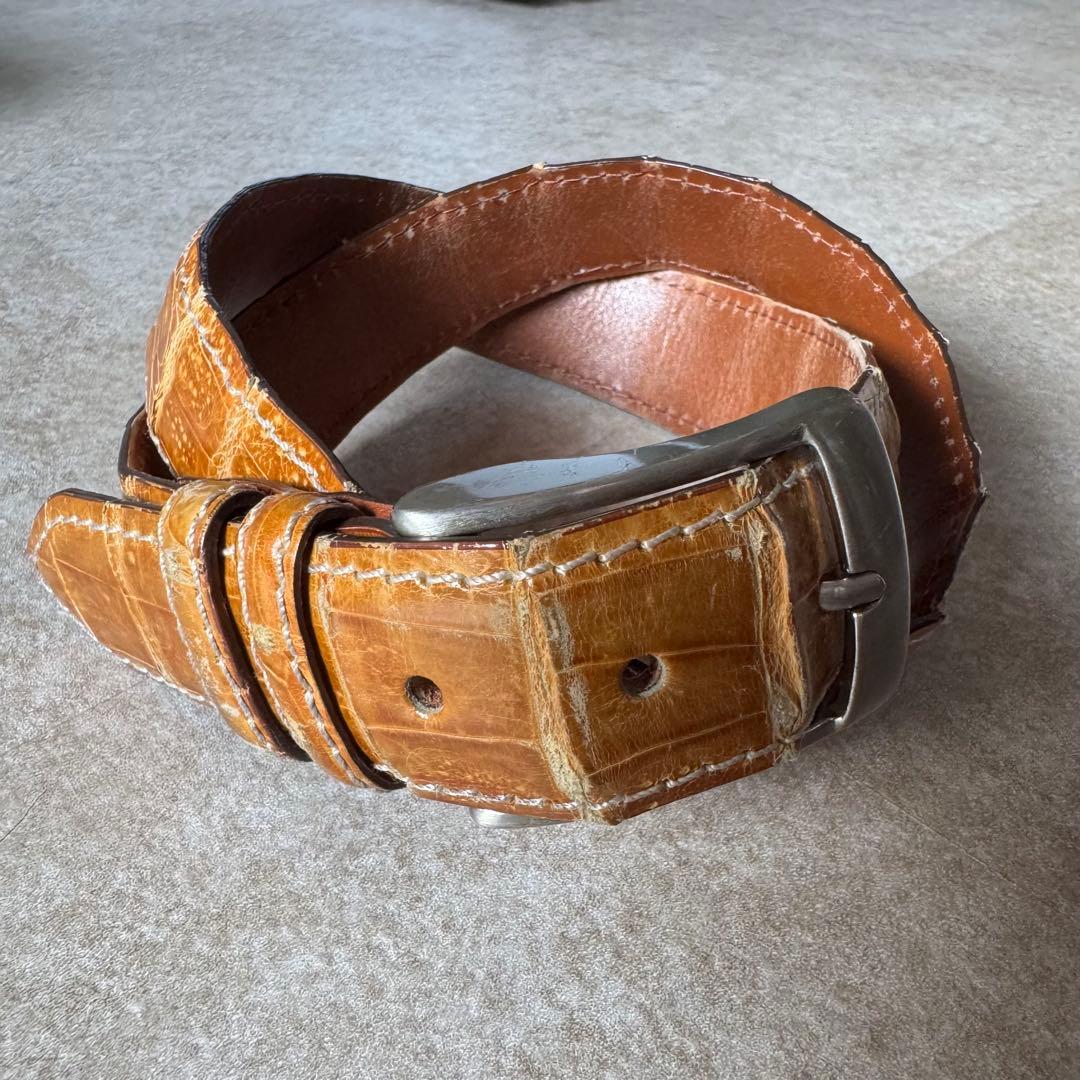 suzurin Anderson's BEAMS リアルクロコレザーベルト