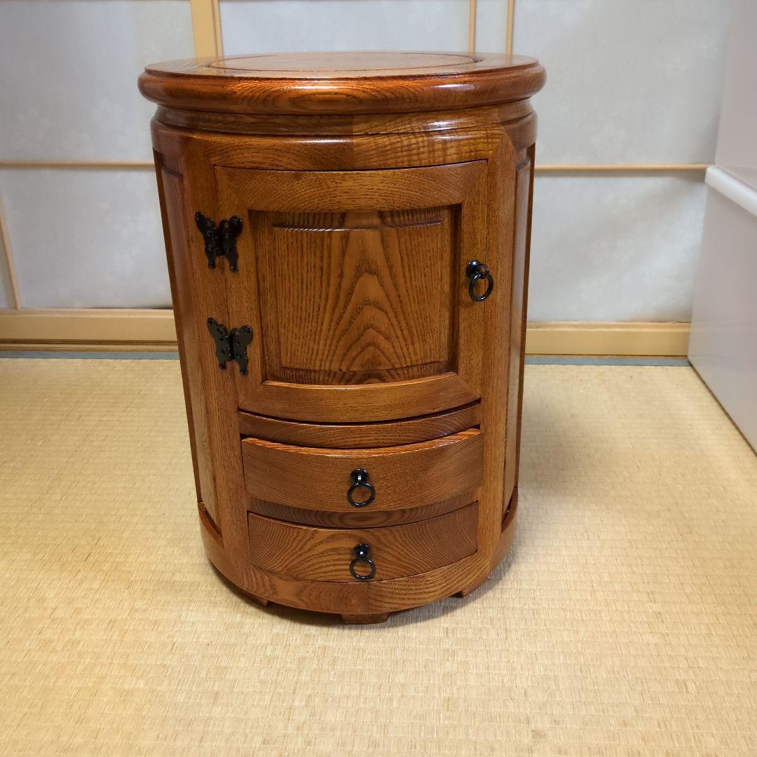 木製収納キャビネット 直径約32㌢