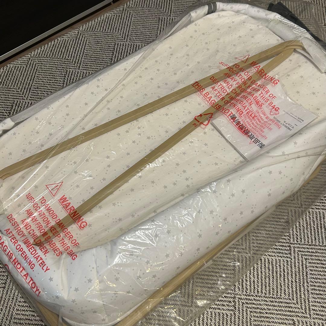 HZDMJ 2024新型ベビーベッド グレー 折畳可能