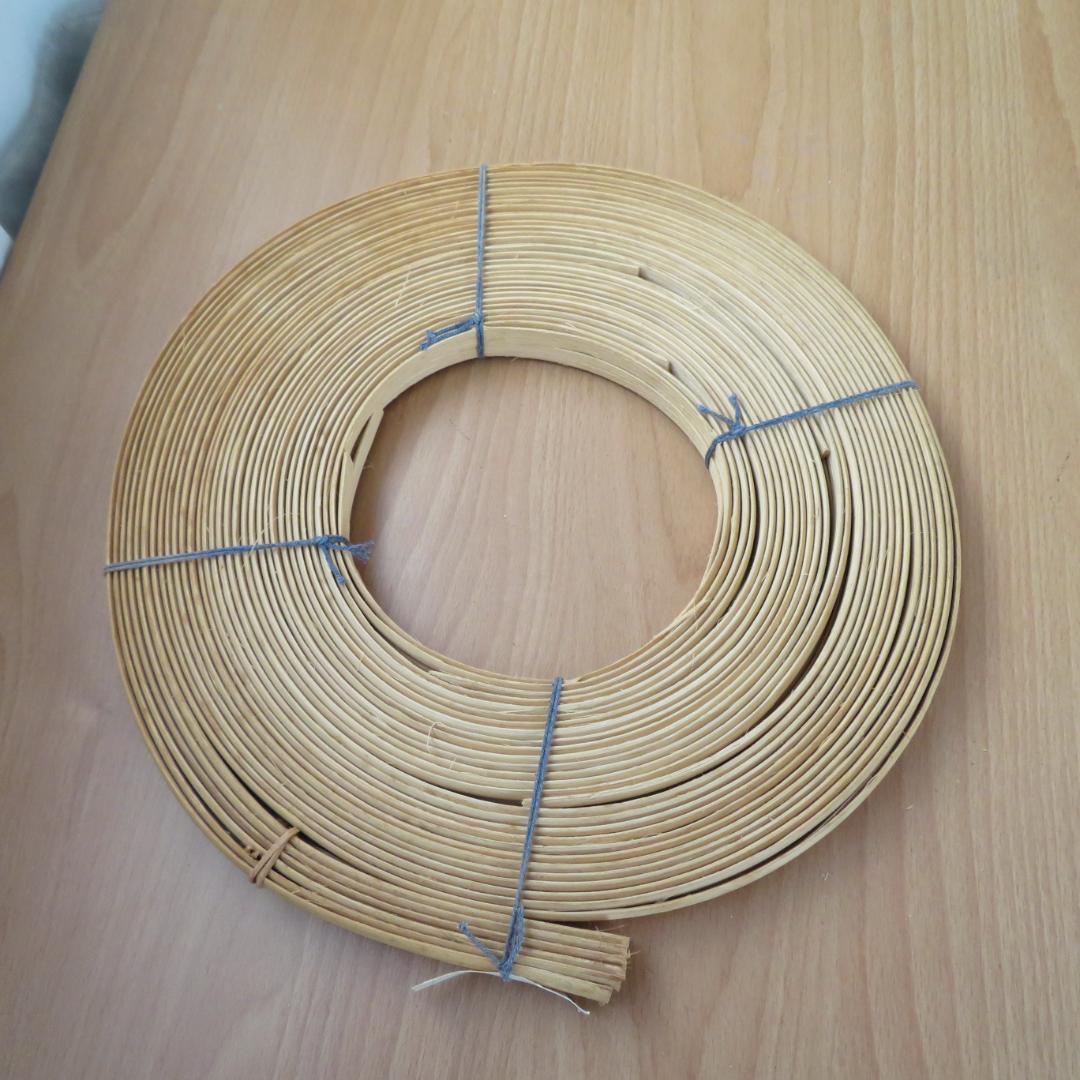 ③ハンドメイド　バスケット材料　リード　5点まとめて　約2,250g　木製かご籠