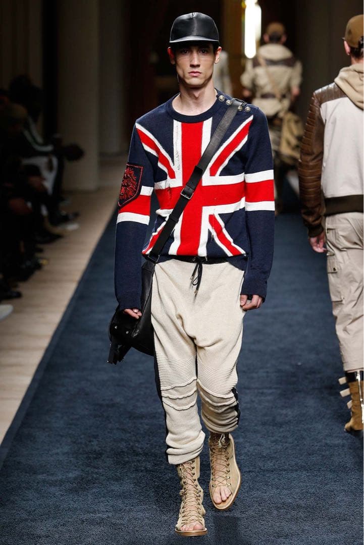 トップス Balmain 16ss UNION JACK sweater