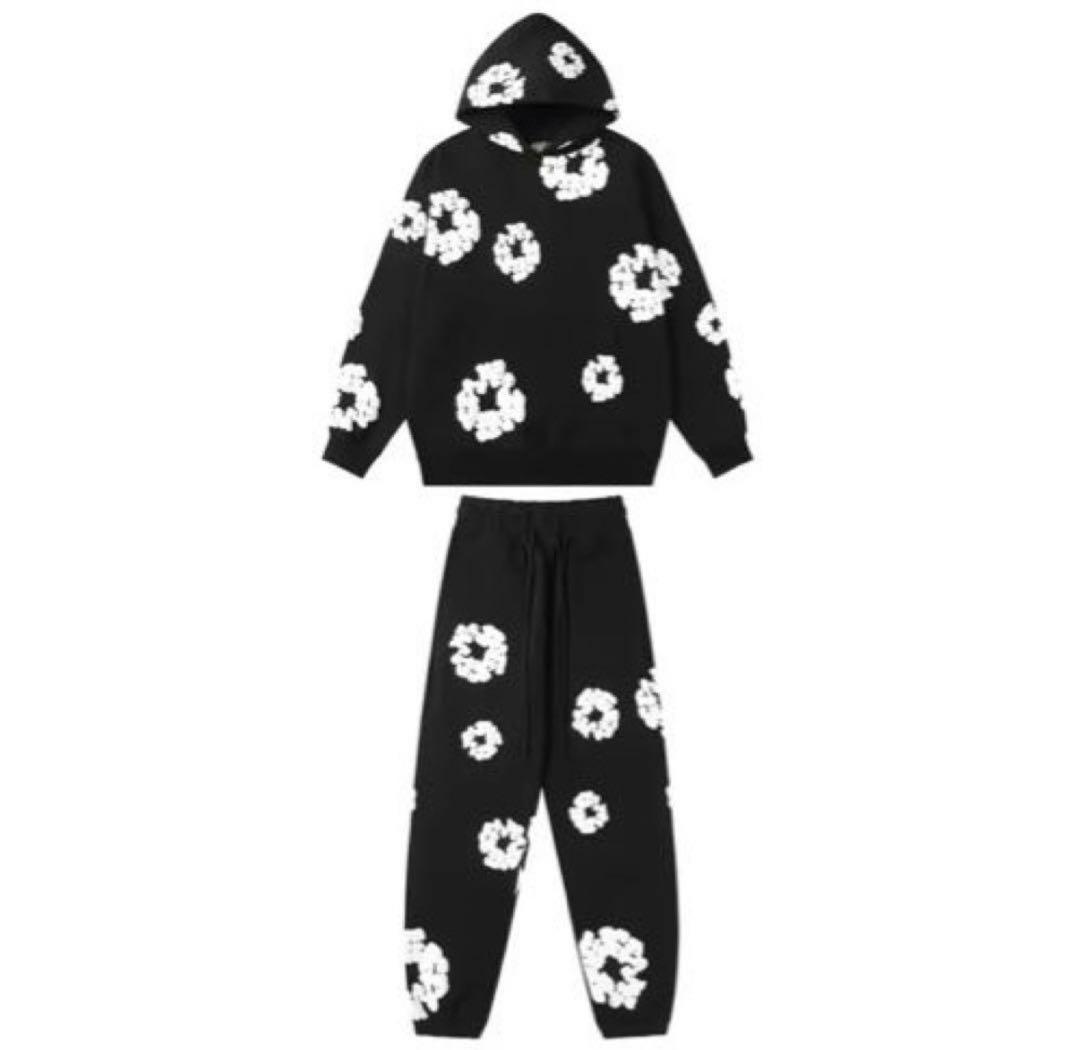 ハロー　Lサイズ　セットアップ　デニムティアーズ