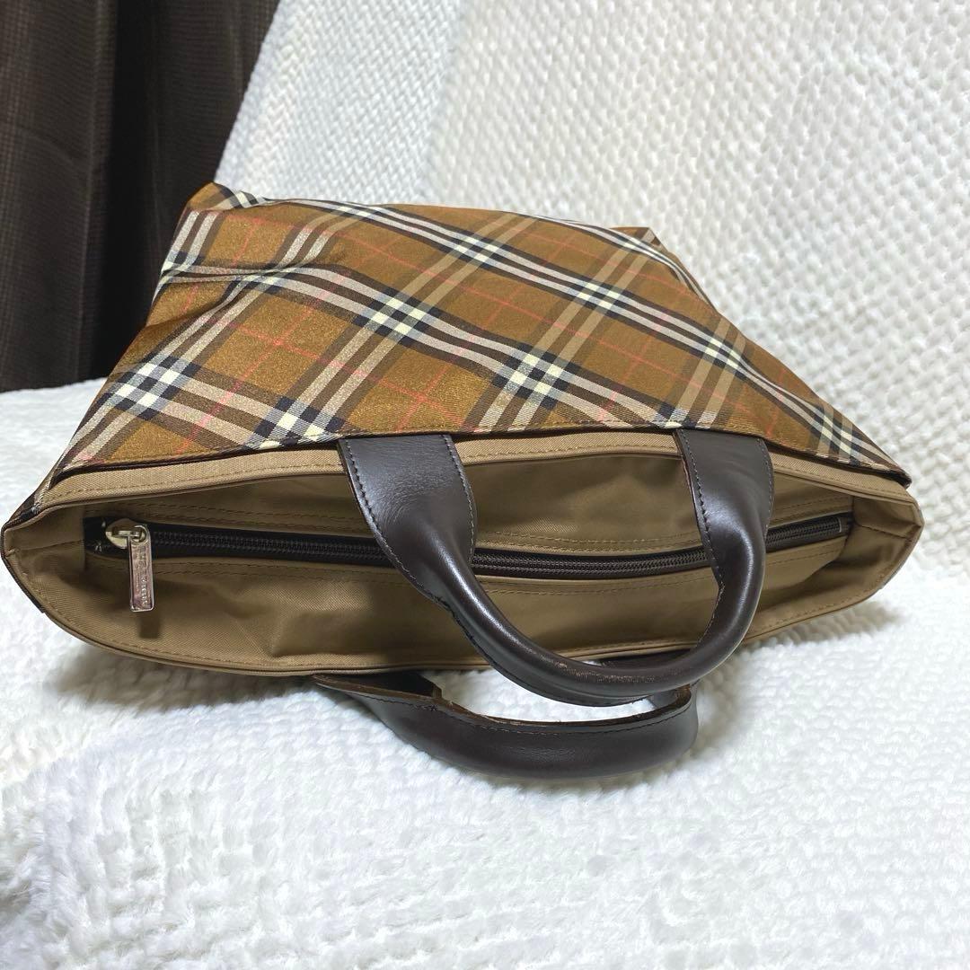 未使用 Burberry バーバリーブルーレーベル ノバチェック ハンドバッグ