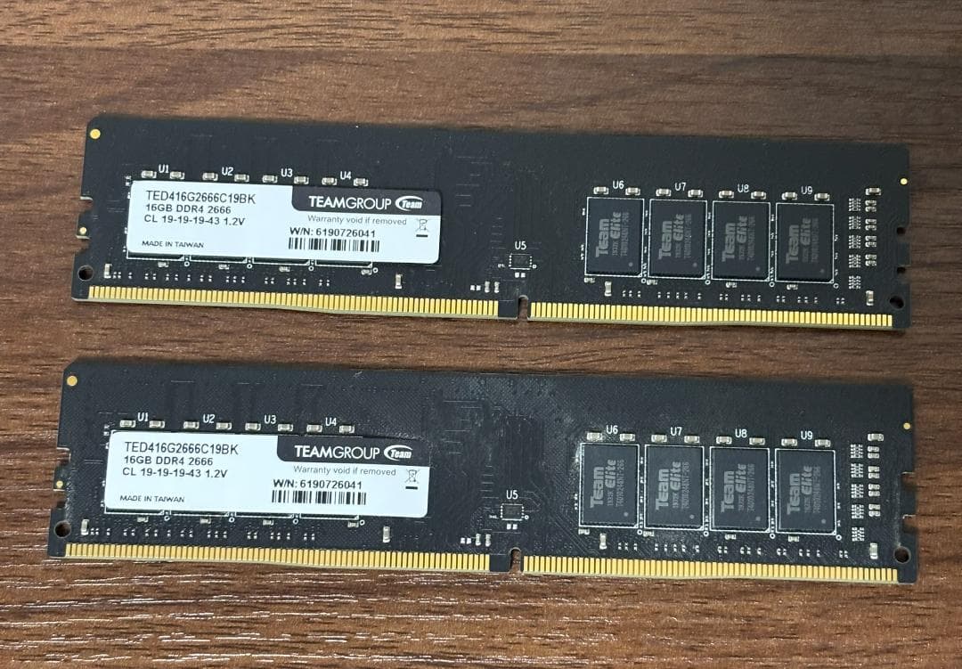 Team製　DDR4-2666 32GBセット