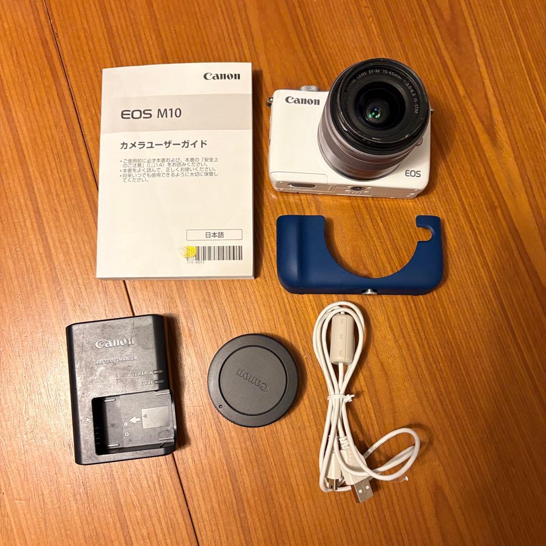 CANON キヤノンEOS M10 ホワイト Wi-Fi機能搭載 レンズキット