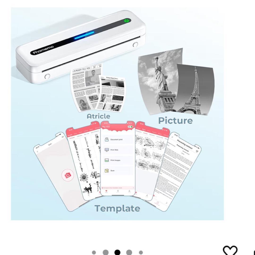 Pmo M832 スマホ プリンター モバイルプリンター a4 感熱紙