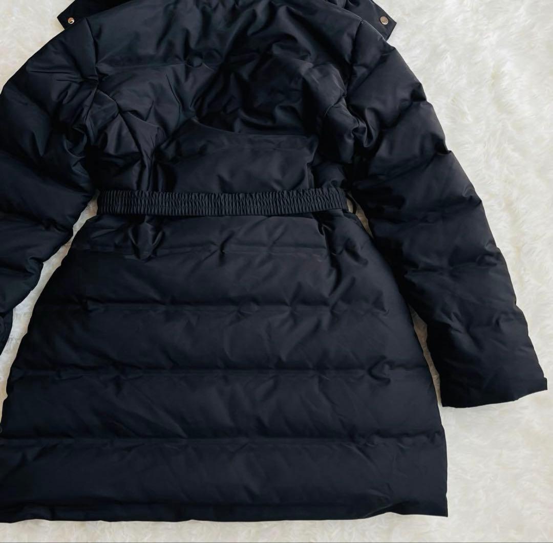 ZARA ダウンコート 24年製 ファー ボア ベルト付き Aライン Sサイズ