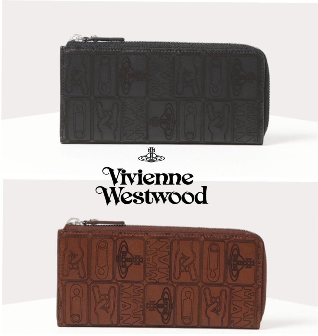 【新品】ヴィヴィアンウエストウッド✨タグ L字ファスナー長財布 財布 長財布 黒