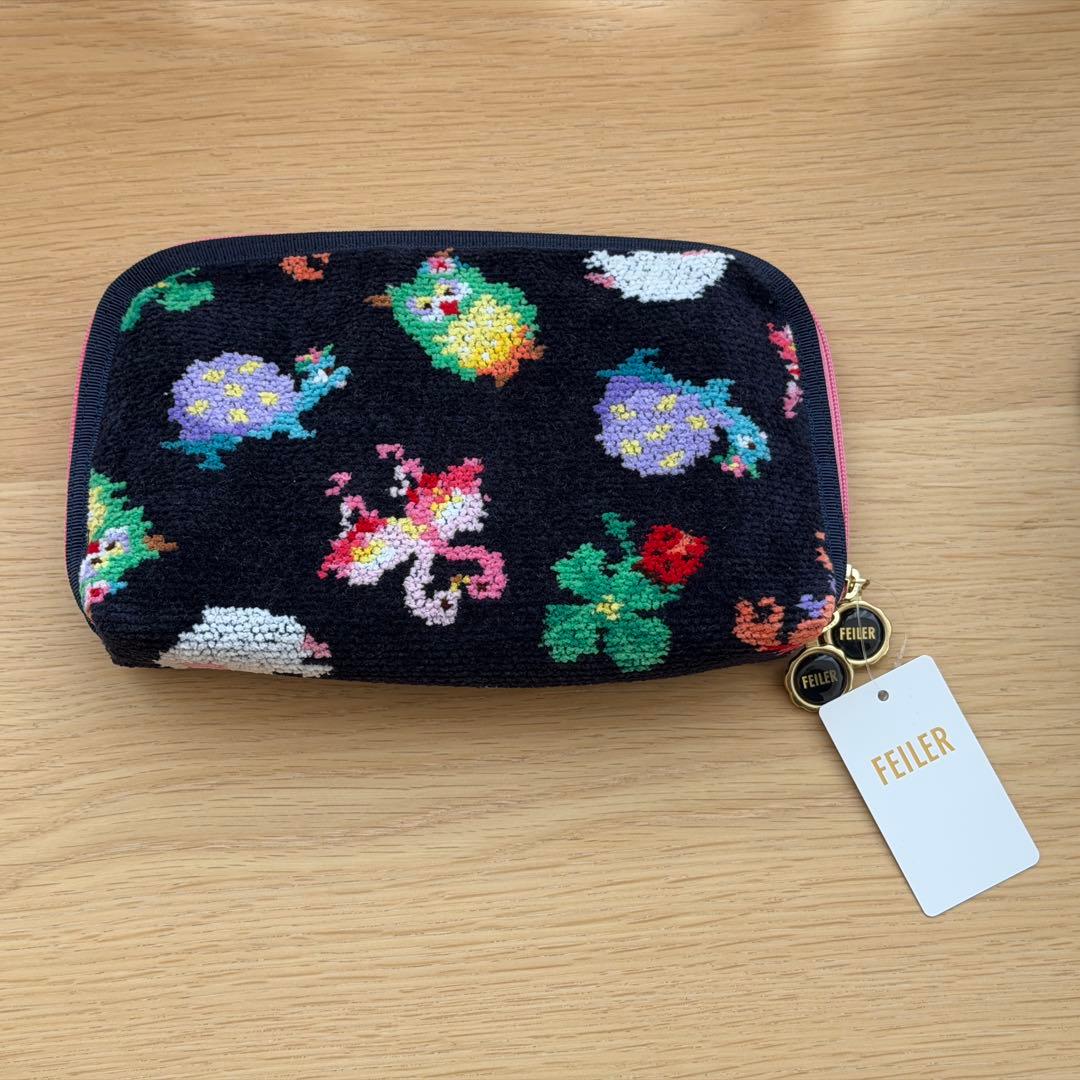 ガ*ス様 神崎恵✕フェイラーコラボ ファンキーフォーチュン 便利ポーチ ネイビー