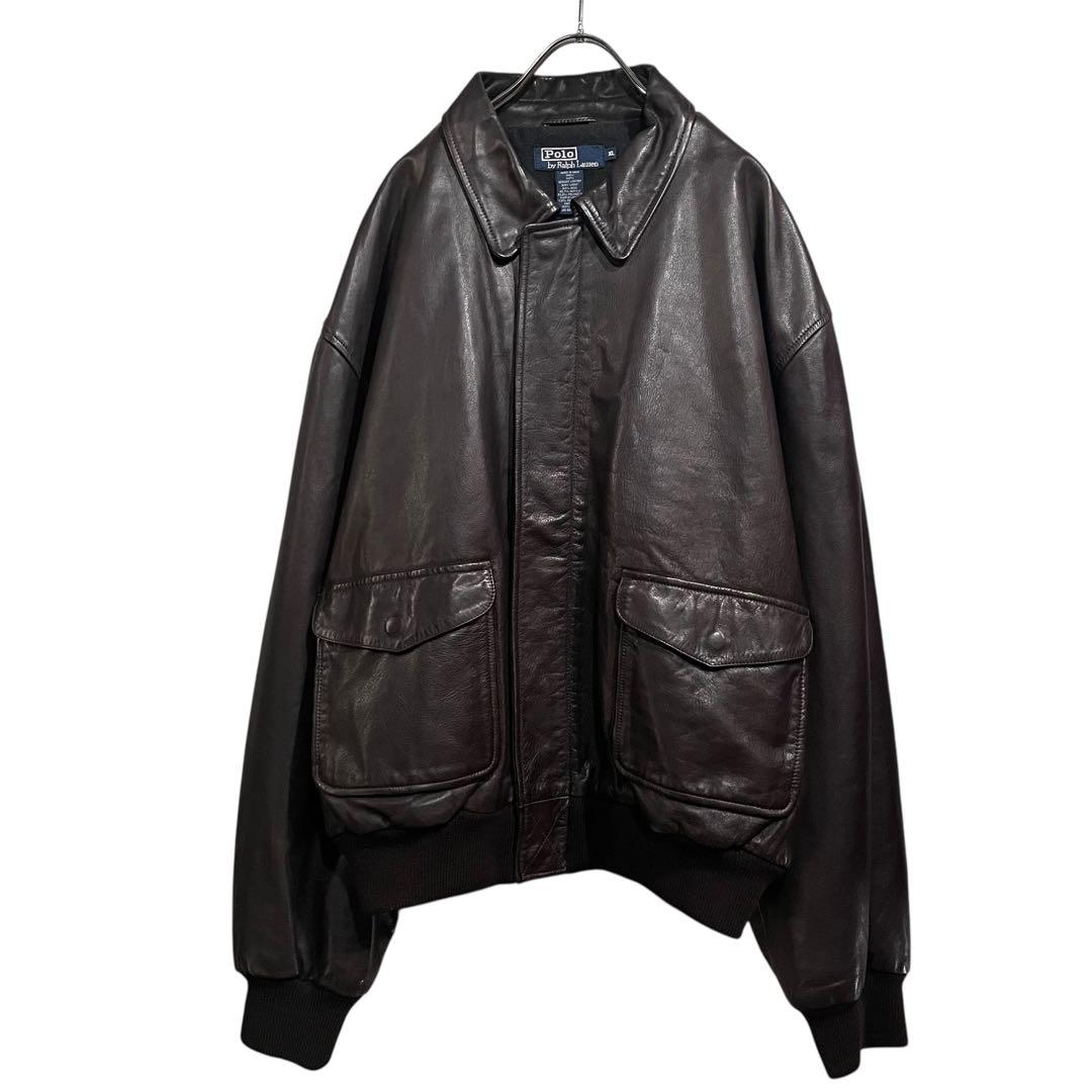 00s Ralph lauren A-2 レザージャケット　XL