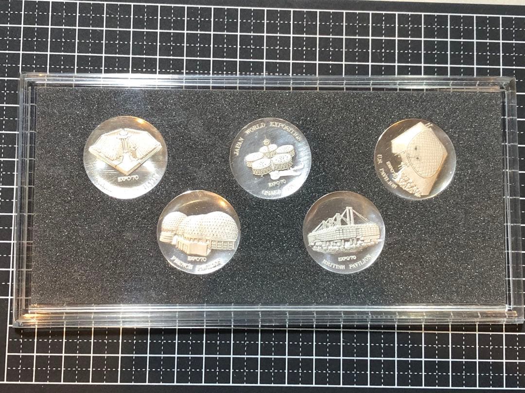 4273【日本・銀貨】1000純銀　銀貨　銀製メダル　5枚セット　値下げ不可