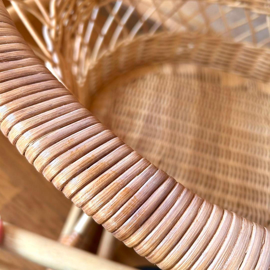 美品★藤のゆりかご　ラタン★インテリアや店舗のディスプレイにも