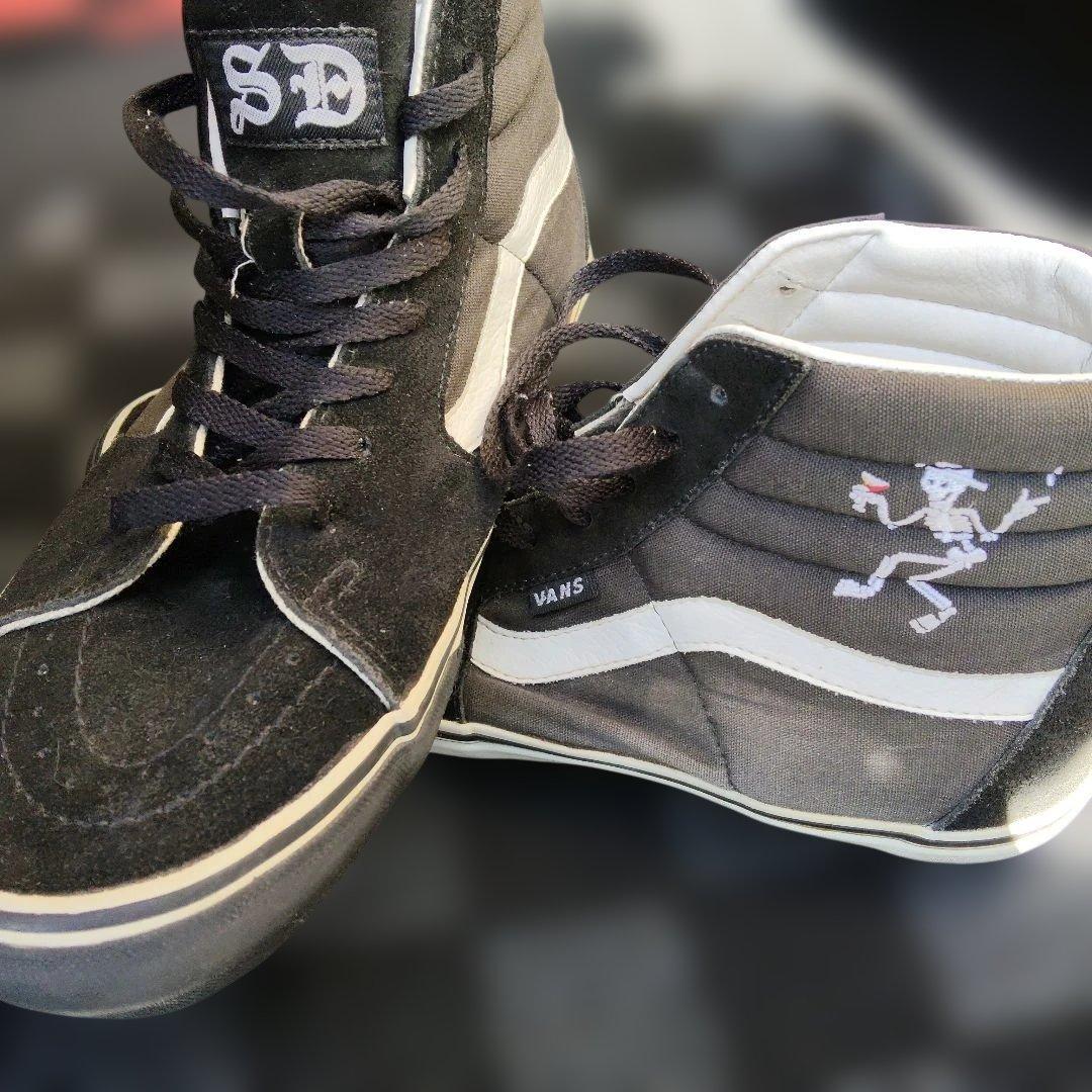 VANS ソーシャルディストーション　コラボ　スカル刺繍 スケハイ