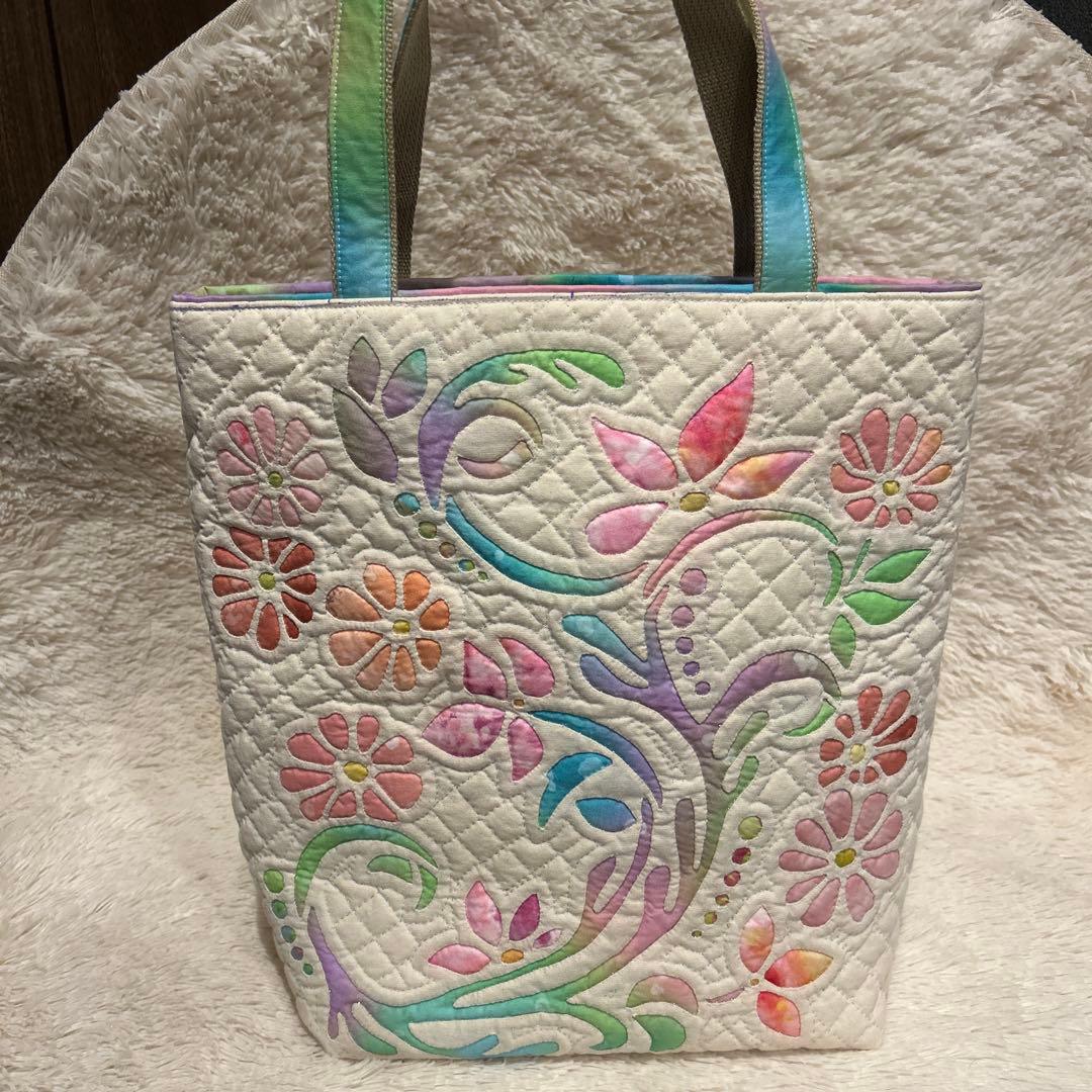 ハワイアンキルト ハンドメイド トートバッグ