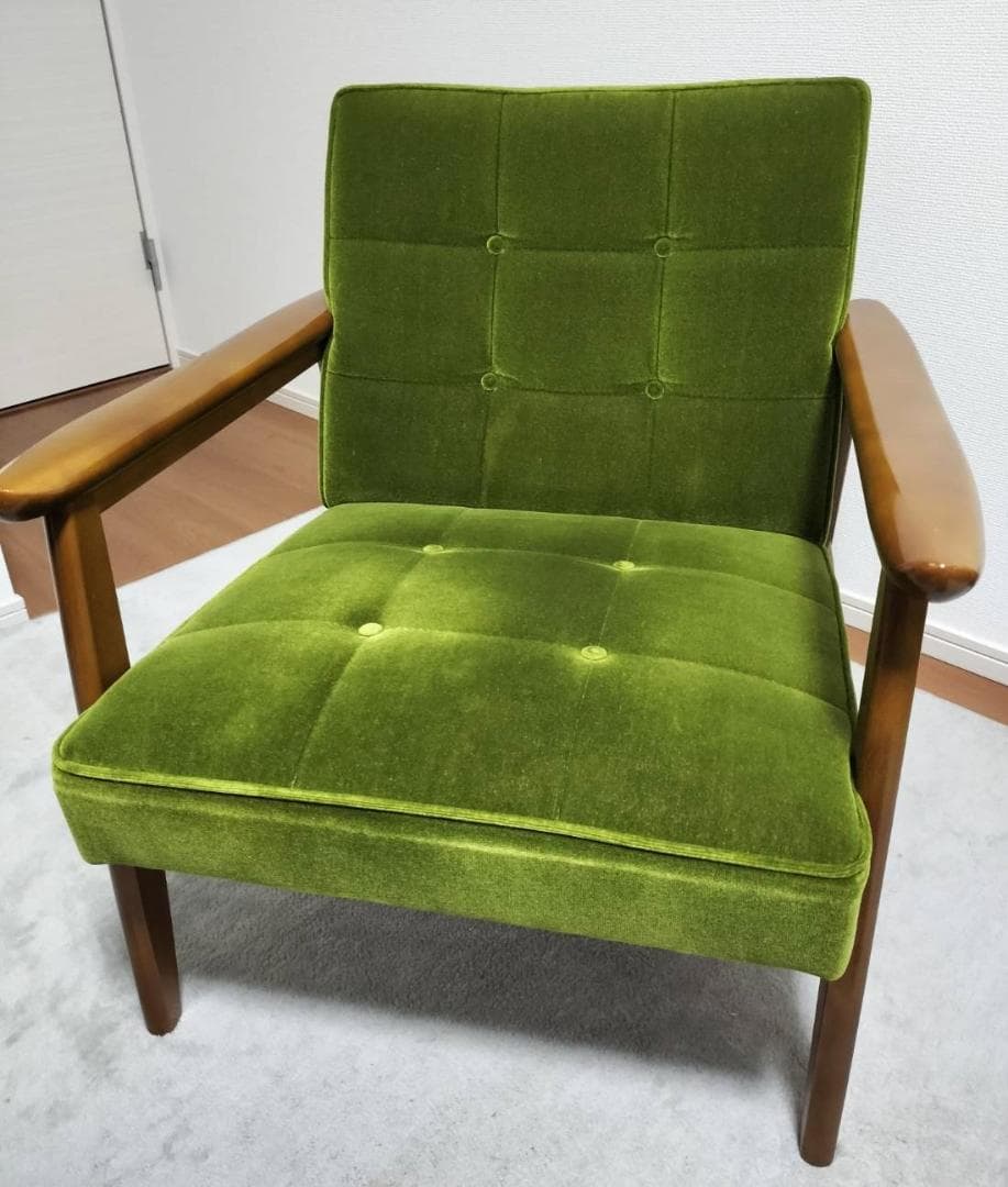 カリモク60 Kチェア　1シーター　モケットグリーン