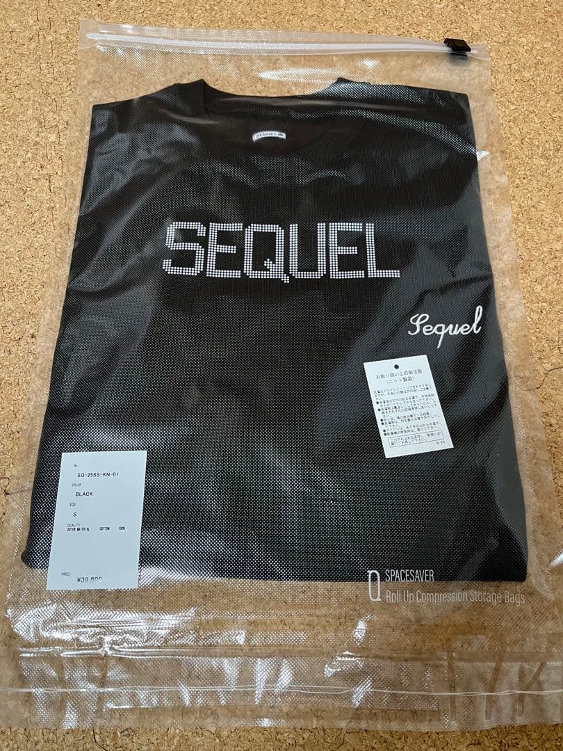 T*N様 sequel 25SS クルーネックニット　ブラックS新品　シークエル