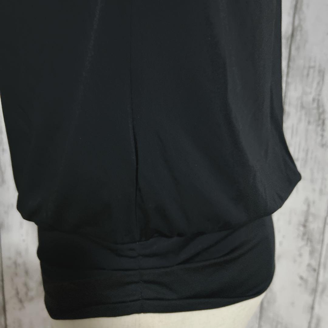 美品【ピンキーアンドダイアン】ビジュー付ハイネックノースリーブブラウス　とろみ