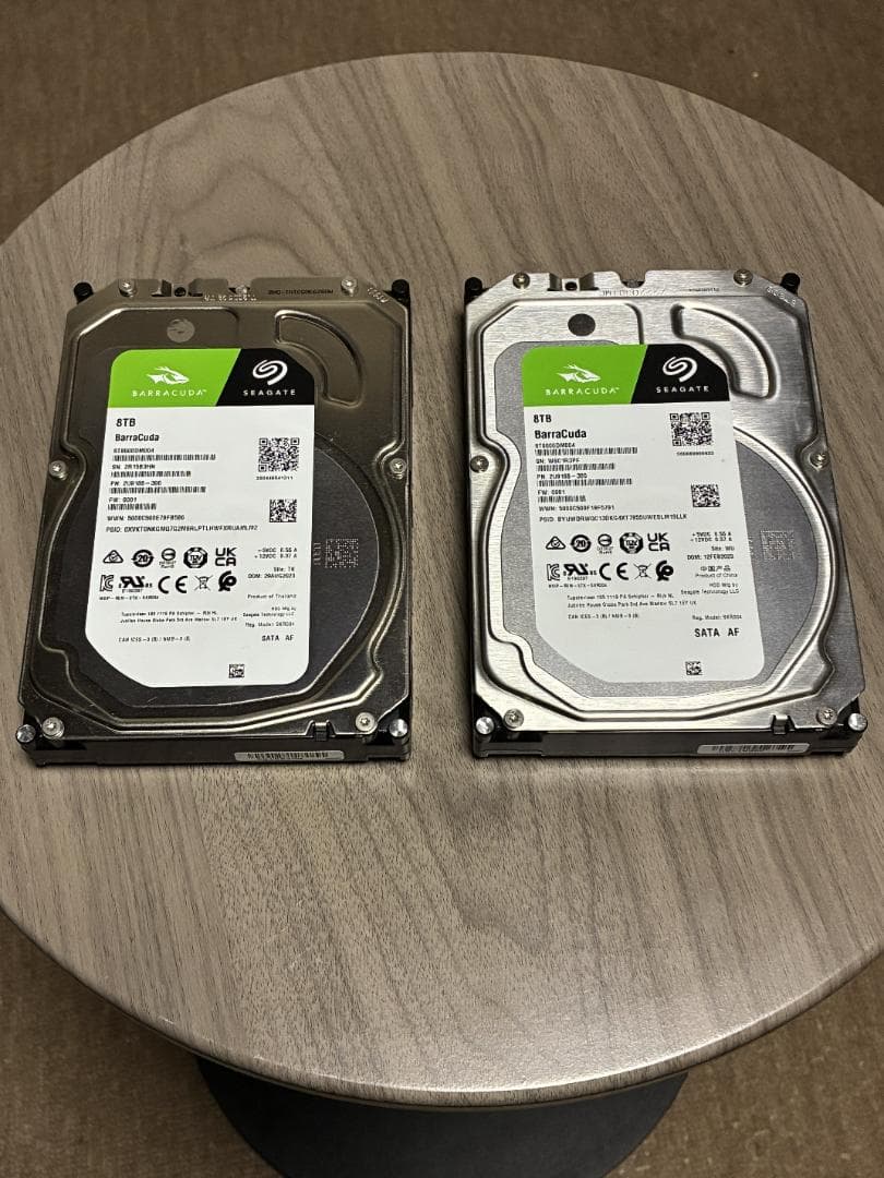 Seagate Barracuda HDD 8TB x 2台 合計16TB