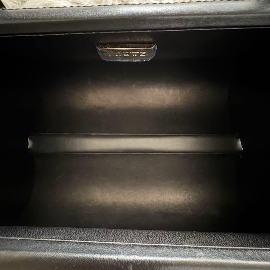 【ロエベ】フォーマル　ハンドバッグ　黒　シープスキン　冠婚葬祭　保存袋