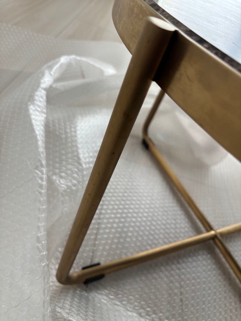 本日21時まで特価！クラッシュゲート 大理石 円形テーブル