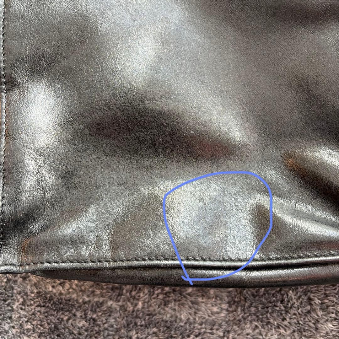 ポーター　ブラックレザービジネスバッグ