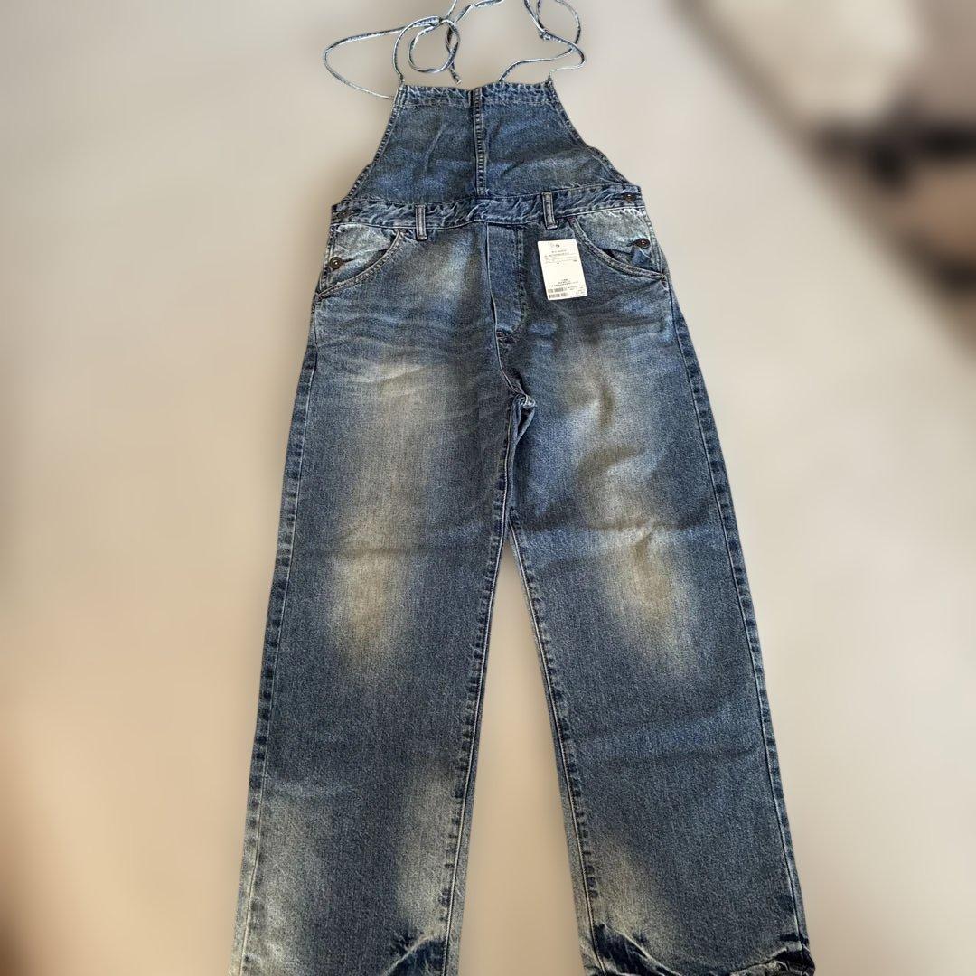 Whim Gazette 胸当て付インディゴオーバーオール サイズF