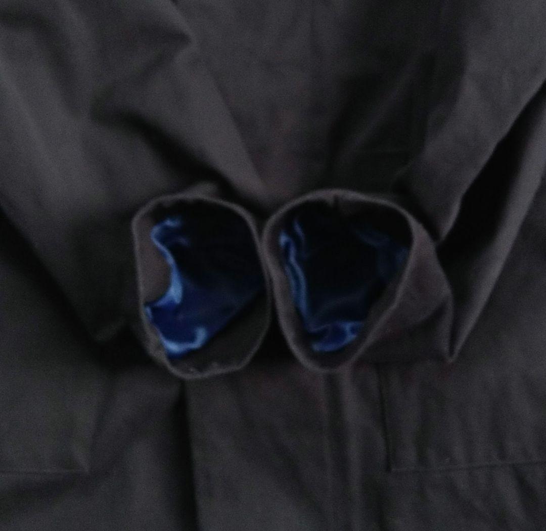 美品★パラスパレス コットン 比翼 フーディコート 濃紺 FREE