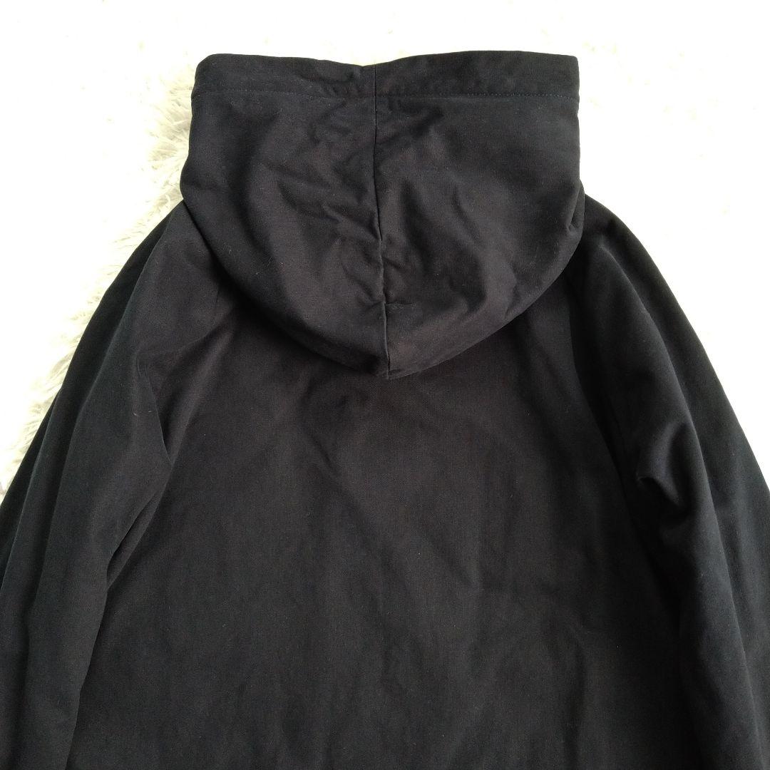 美品★パラスパレス コットン 比翼 フーディコート 濃紺 FREE