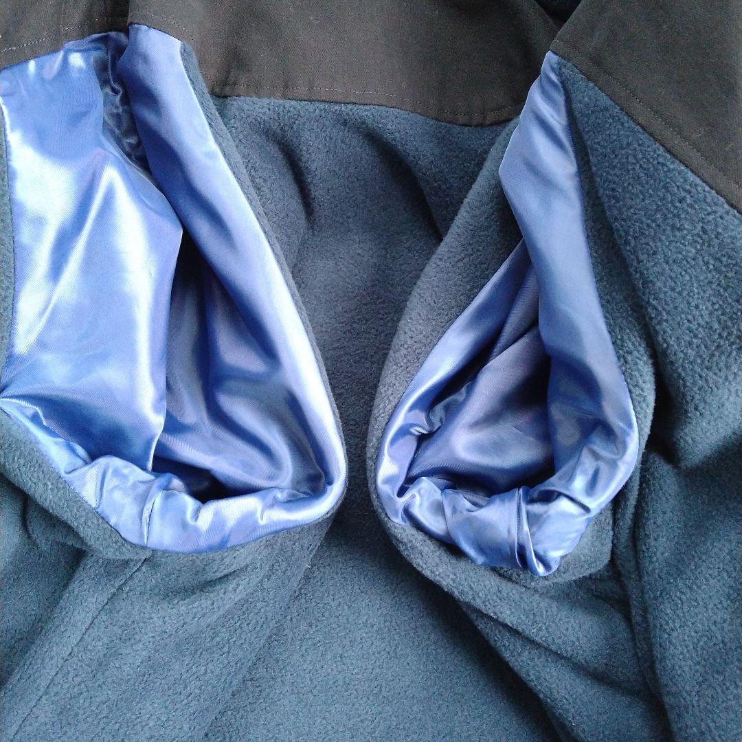 美品★パラスパレス コットン 比翼 フーディコート 濃紺 FREE