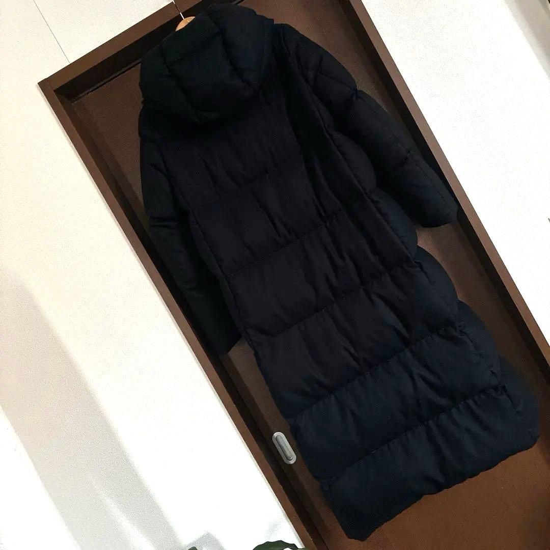未使用に近い　HERNO ヘルノ　ロング丈ダウンコート　ブラック黒　44