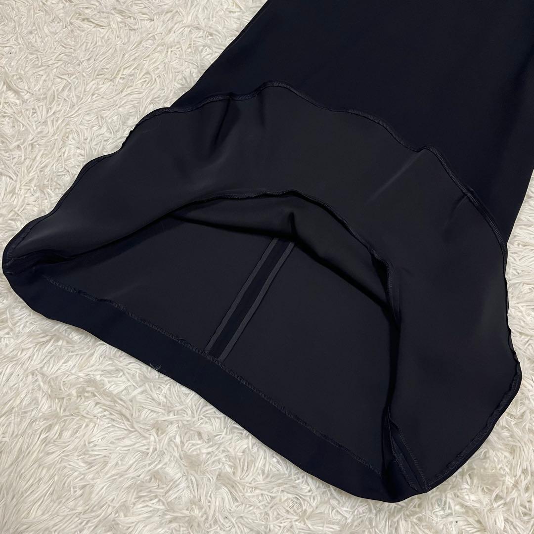 YOKOCHAN フロントフリルヘムワンピース ブラック Mサイズ